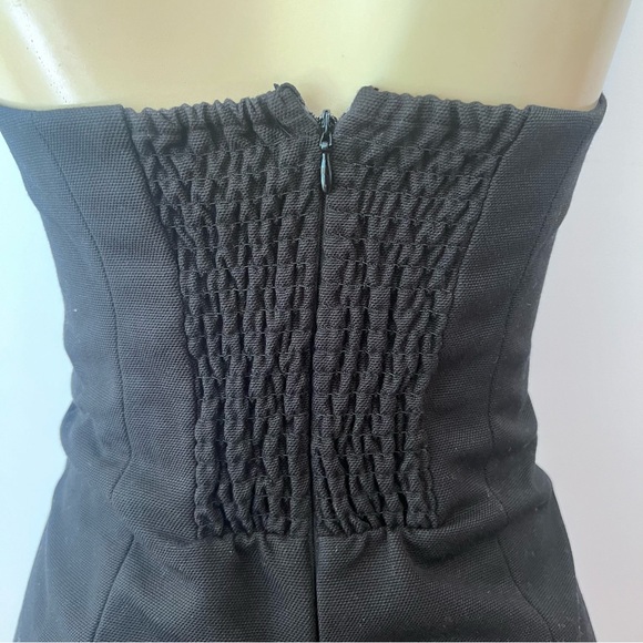 H&M Strapless Embellished Dress Sz S Small Black Fit Flare Cocktail HM H M - Picture 5 of 8